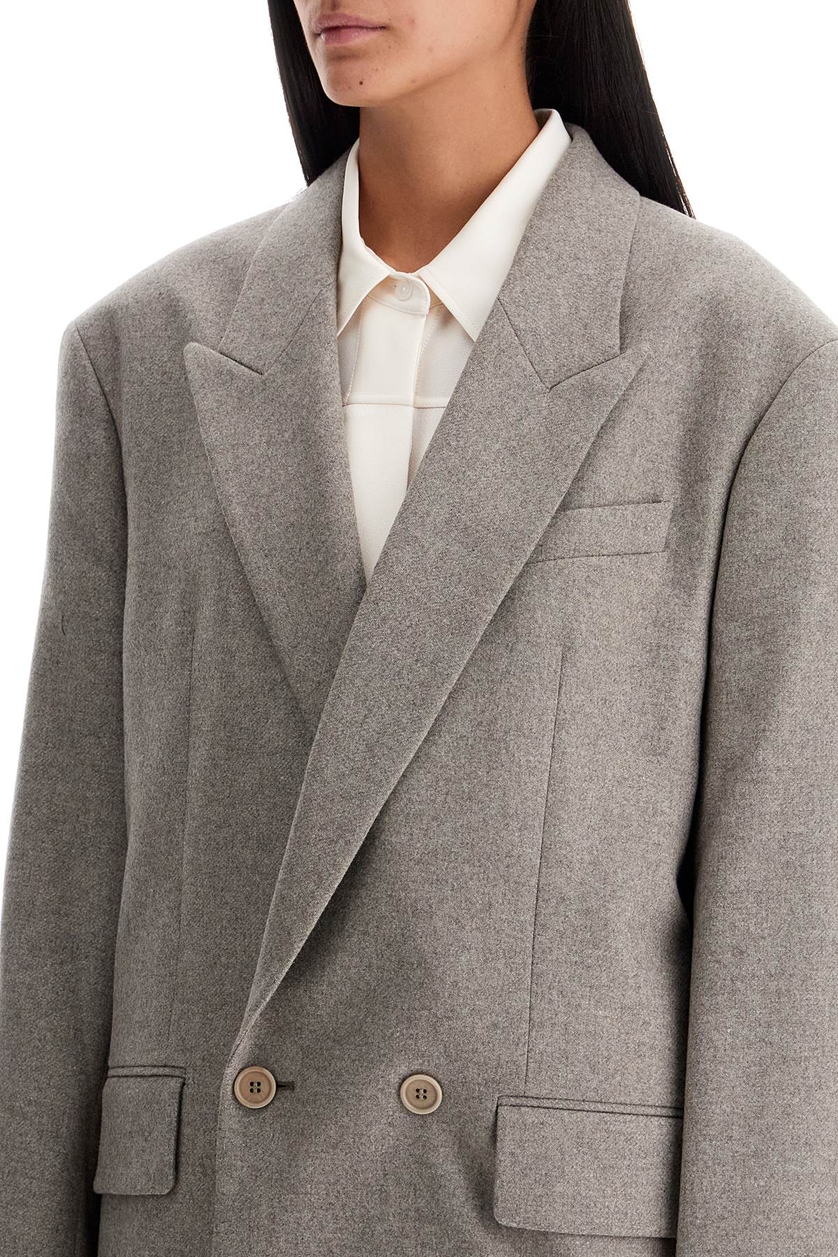 Filippa K Oversized Double-Breasted Flannel Blazer image 3