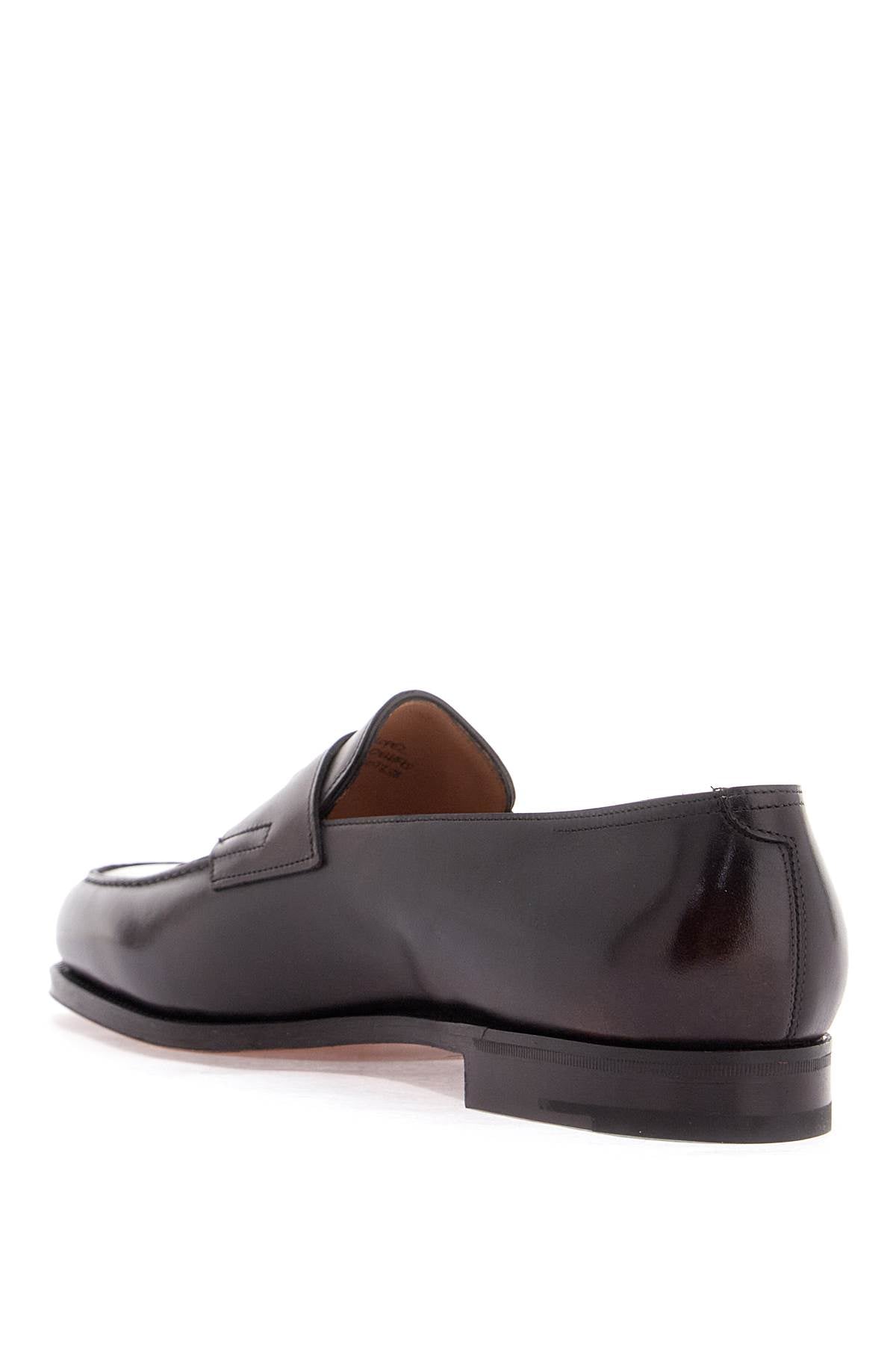 John Lobb dark brown leather oxford shoes with tapered design image 2