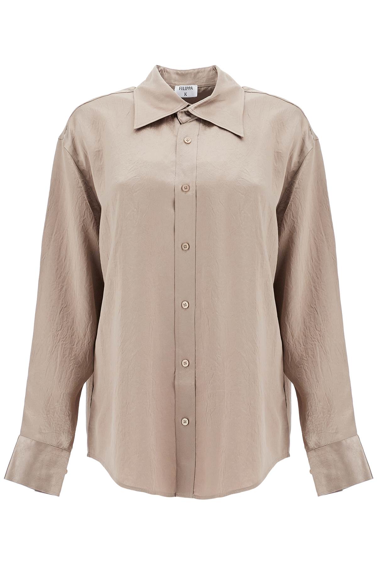 FILIPPA K Women's Crinkled Satin Shirt with Ruffled Collar image 0