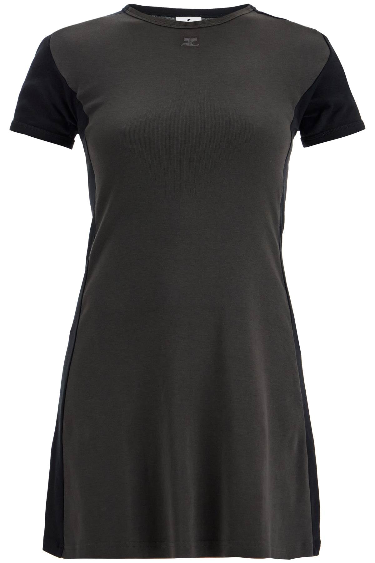 Courrèges Mini Contrast Frame Dress with Embroidered Logo image 0