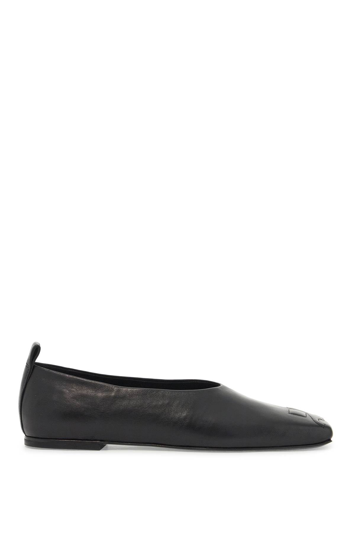 Courrèges Women's Leather Ballet Flats with Monogram image 0