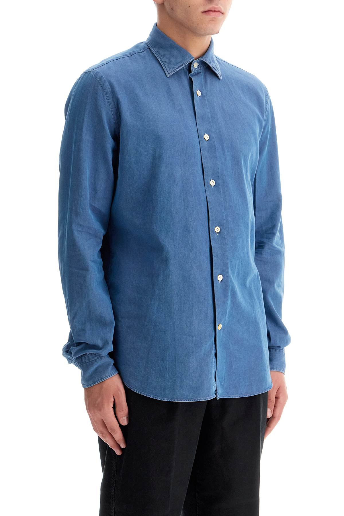 Vincenzo Di Ruggiero Denim Effect Cotton Twill Shirt image 1