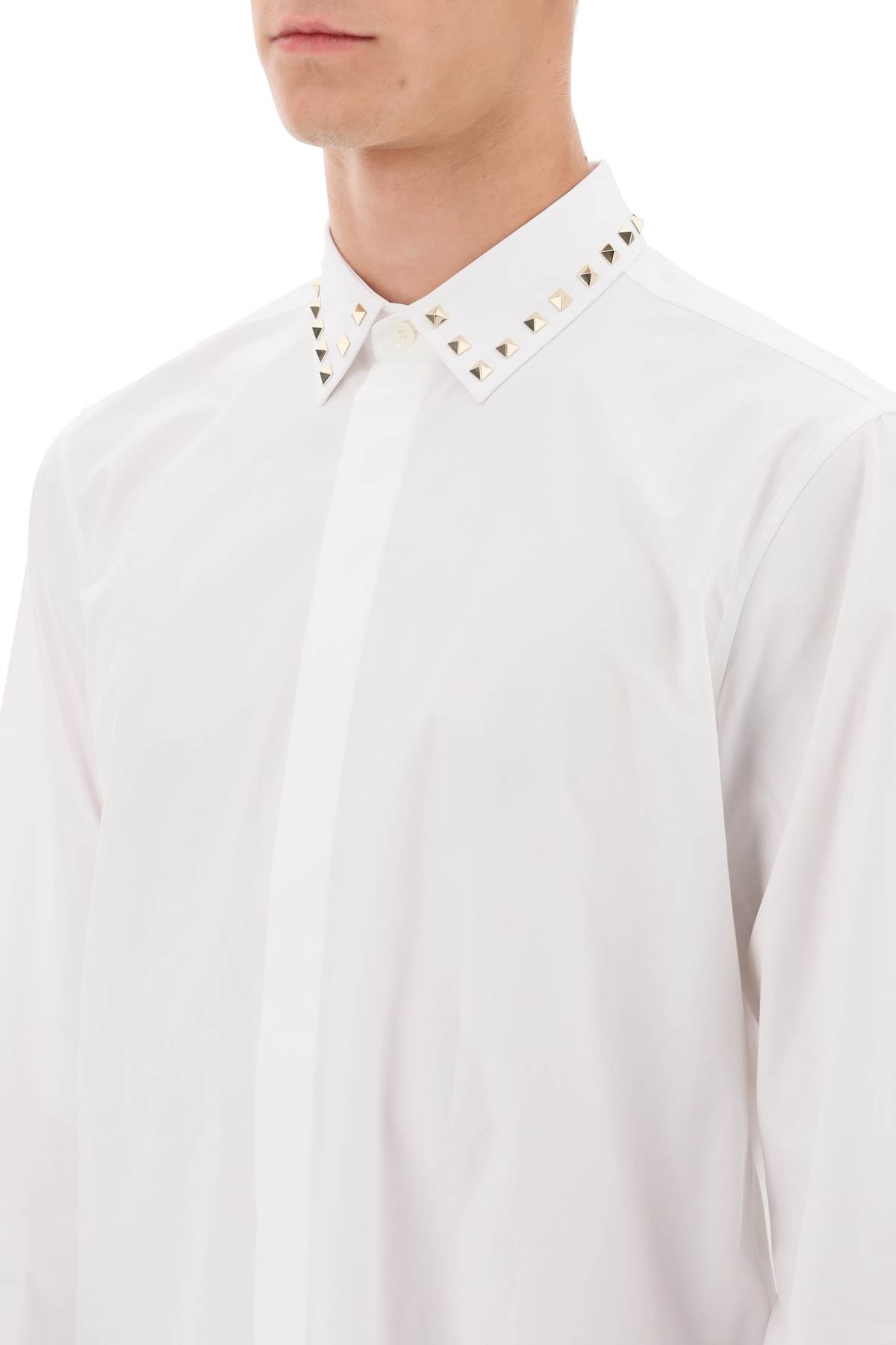 Valentino Garavani Rockstud Untitled Cotton Poplin Shirt image 3