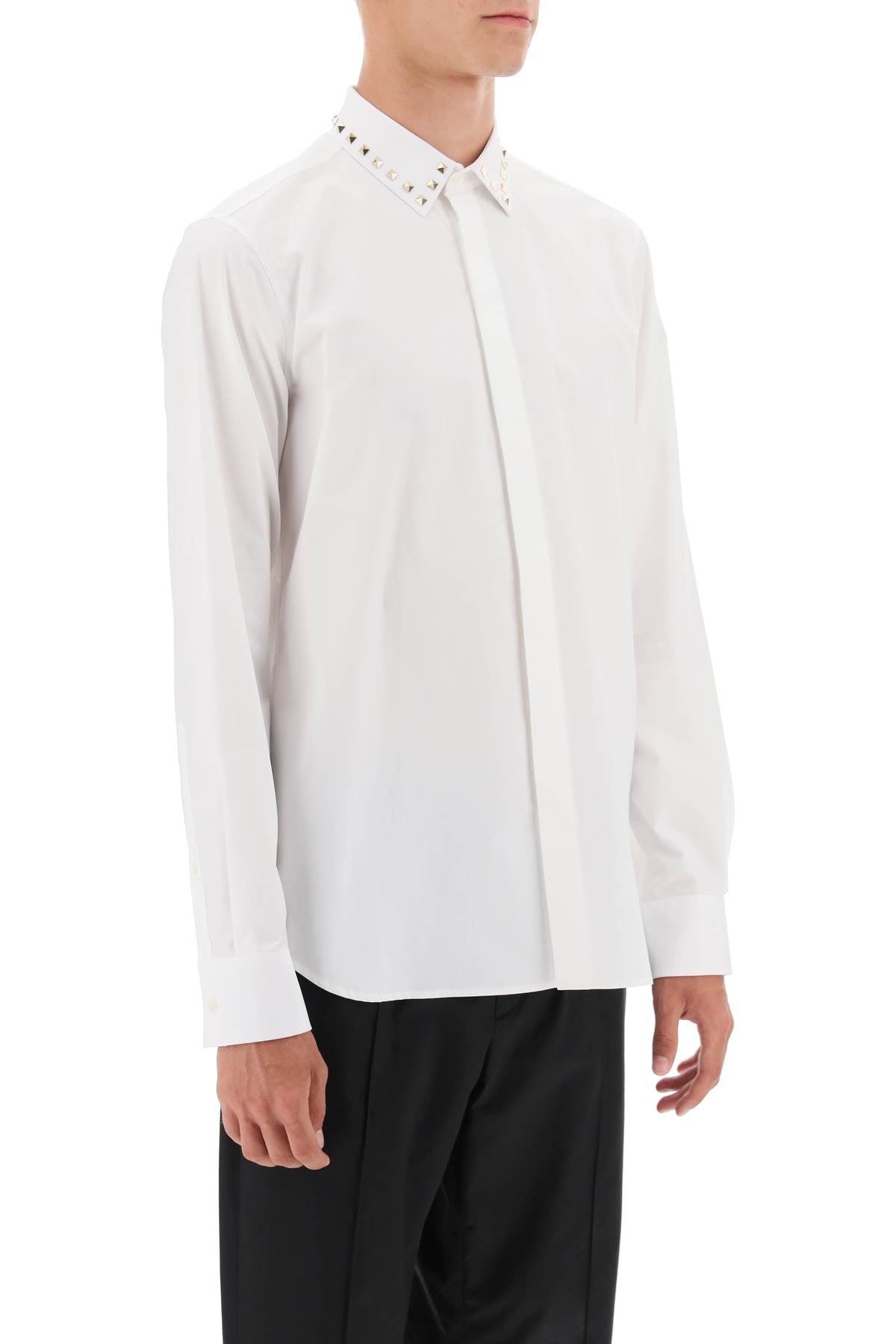 Valentino Garavani Rockstud Untitled Cotton Poplin Shirt image 1