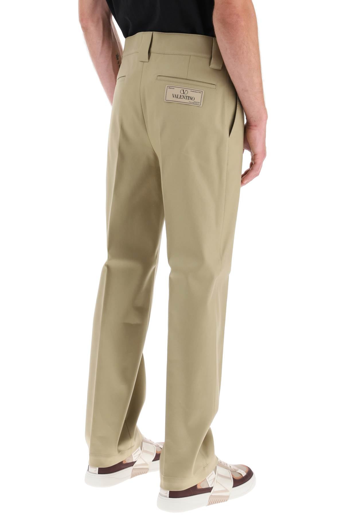 Valentino Garavani cotton chino pants image 2