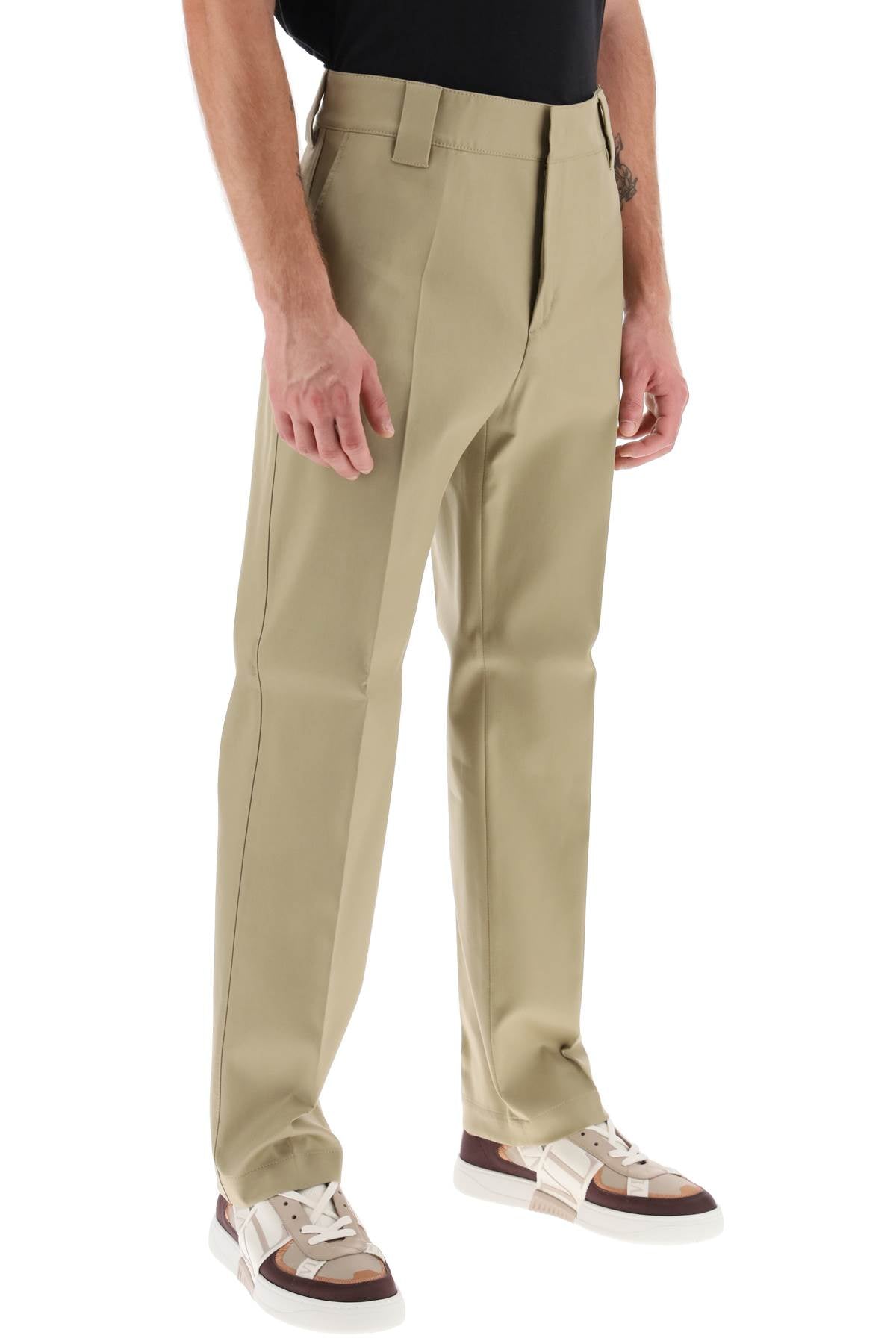 Valentino Garavani cotton chino pants image 1