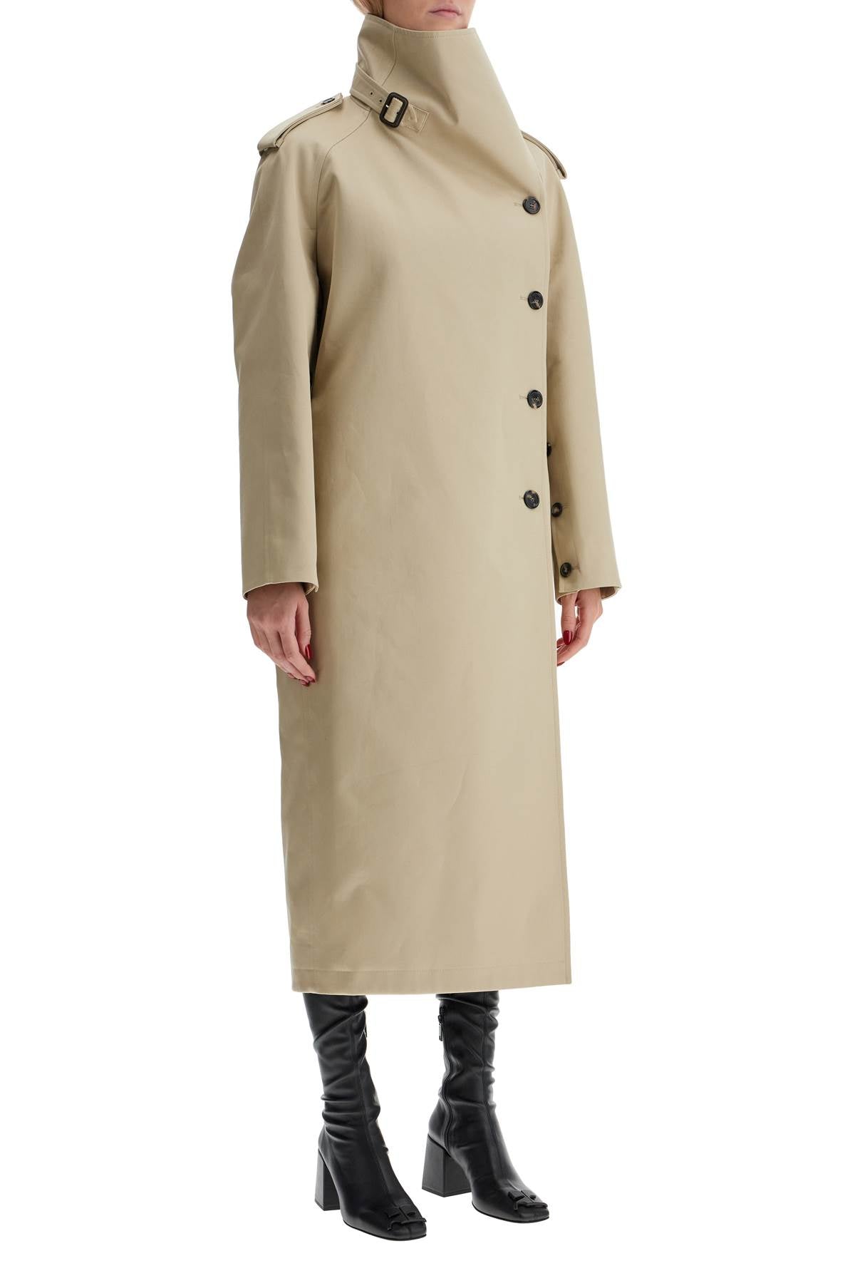 Courrèges Asymmetrical Long Trench Coat image 1