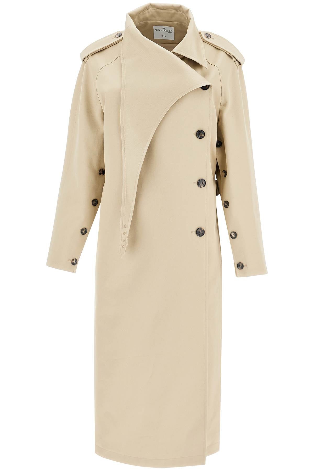 Courrèges Asymmetrical Long Trench Coat image 0