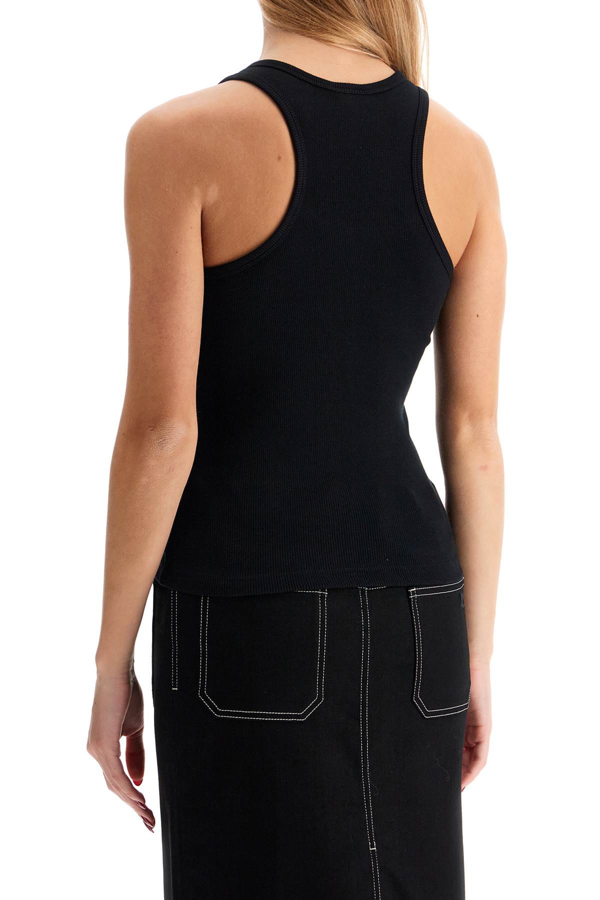 Courrèges Ribbed Tank Top with Half-Button Closure image 2