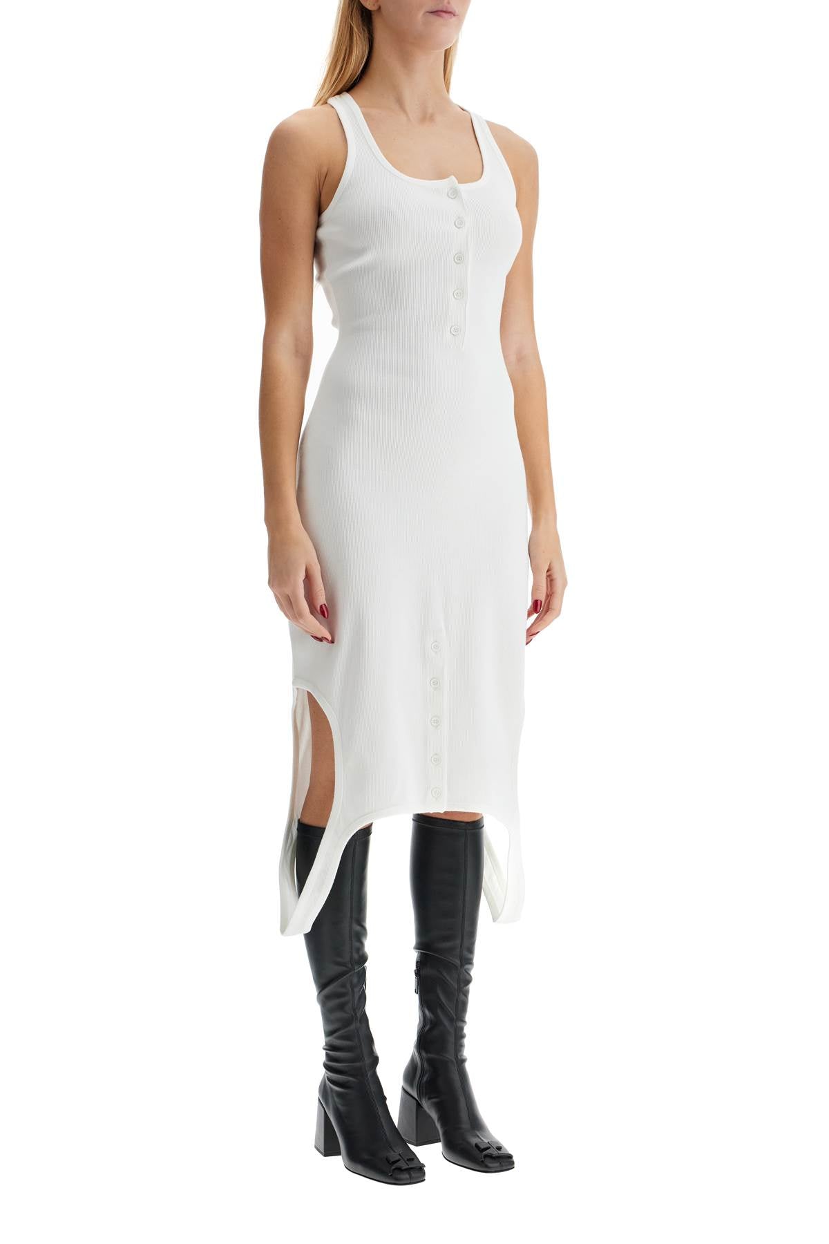 Courreges pleat dress with midi length image 1