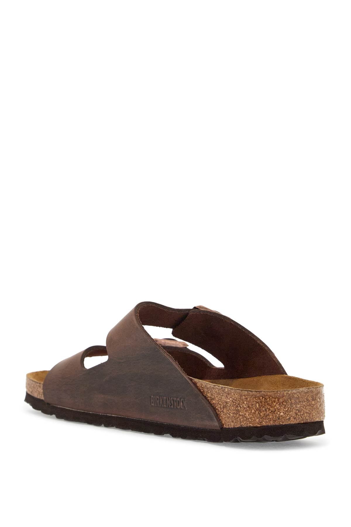 Birkenstock classic habana leather arizona slippers with cork and rubber sole image 2