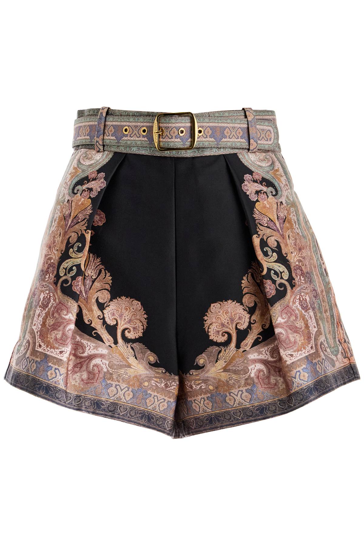 Zimmermann Paisley Silk & Cotton High-Waisted Shorts image 0