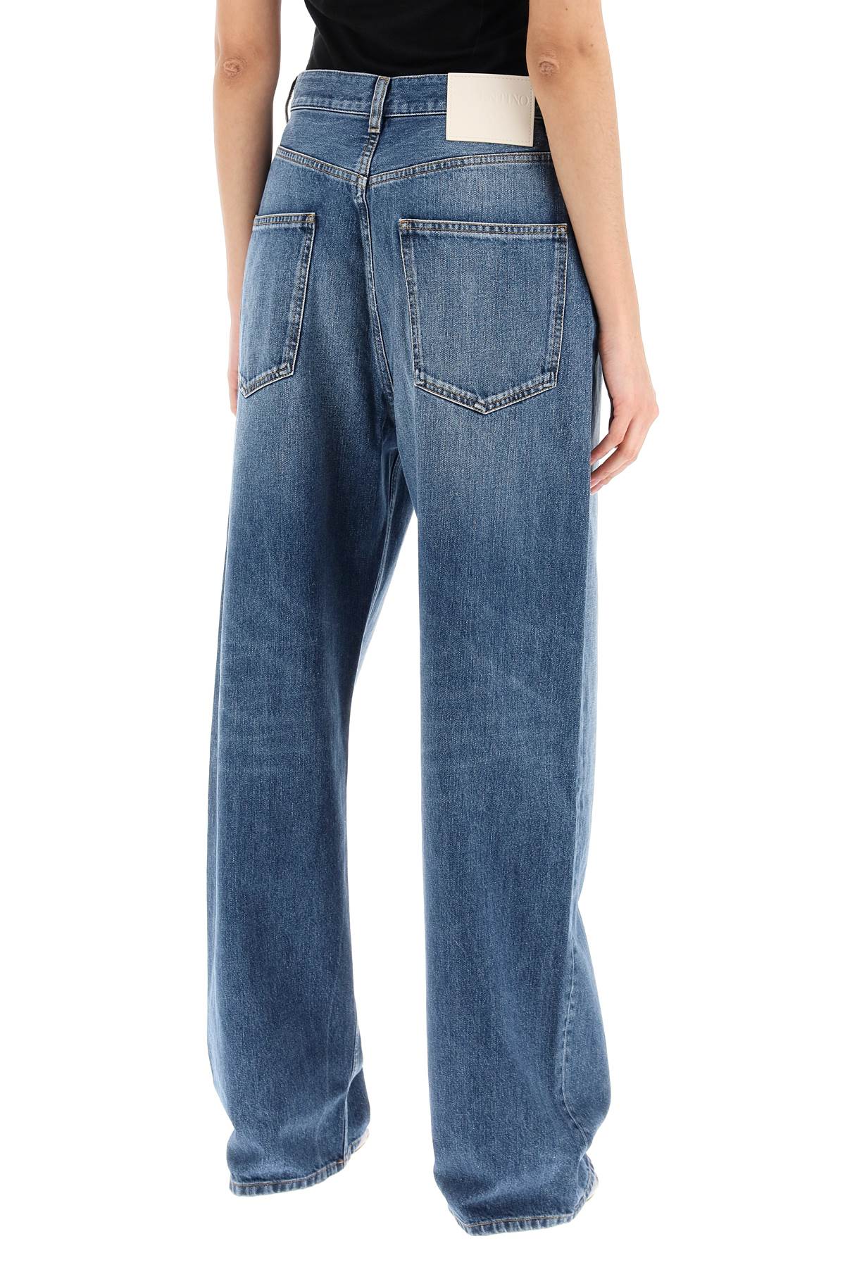 Valentino Garavani Wide Leg Denim Jeans - Medium Blue image 2