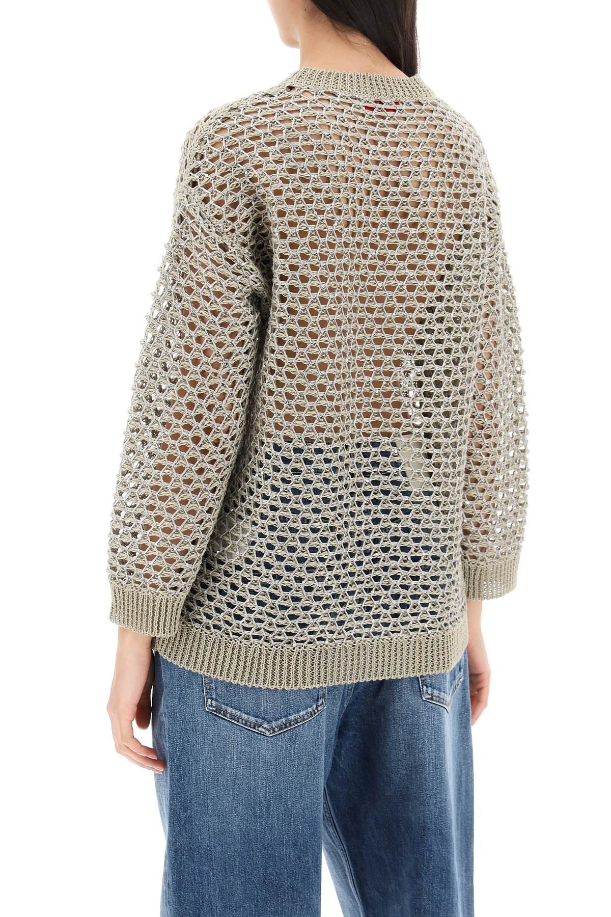 Valentino Garavani Women's Mesh Knit Pullover with Sequins image 2