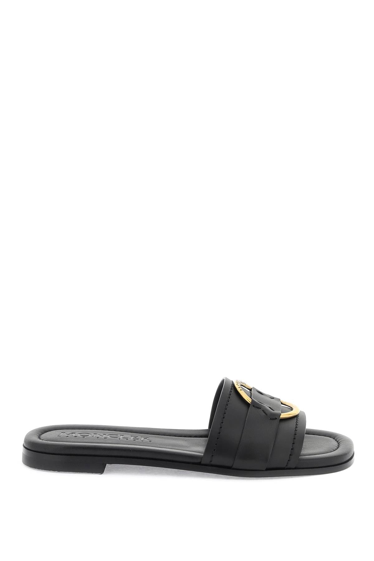 Moncler leather bell slides for image 0