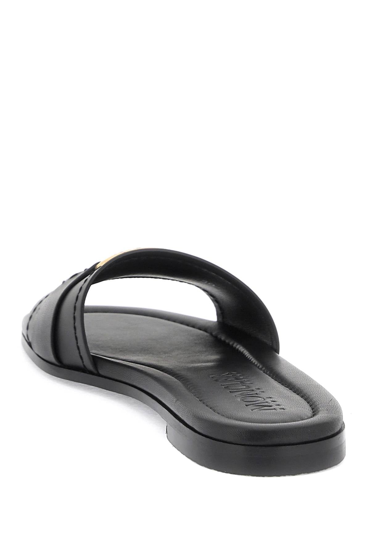 Moncler leather bell slides for image 2