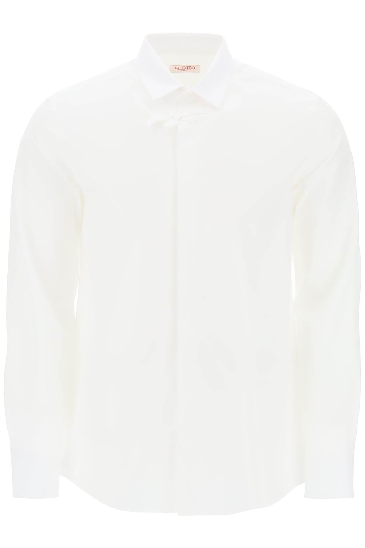 Valentino Garavani Cotton Poplin Shirt with Flower Patch Detail image 0