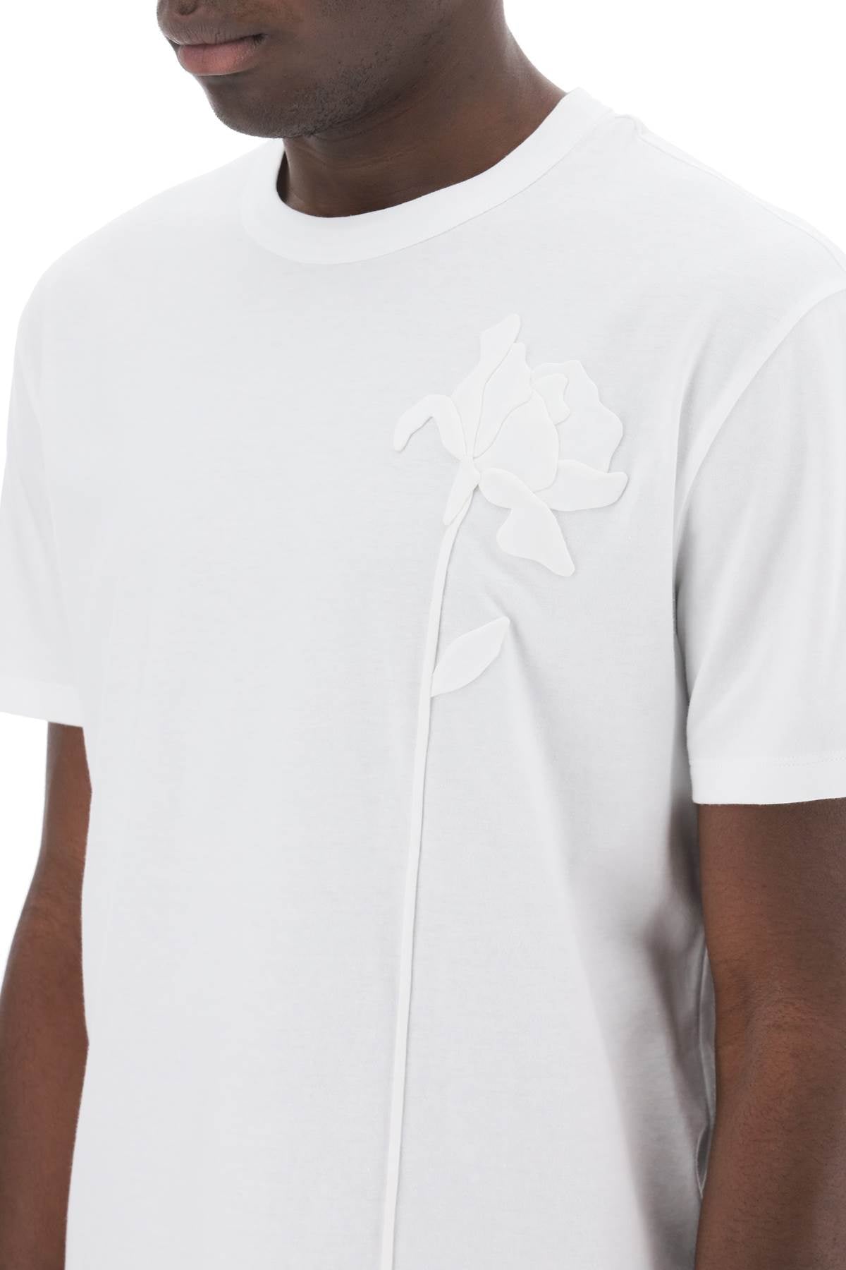 Valentino Garavani "flower embroidered t-shirt image 3