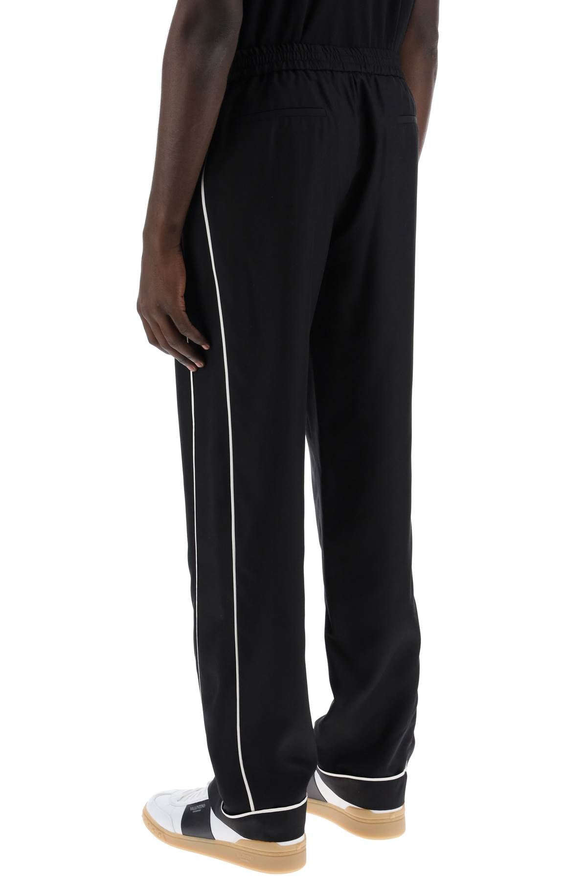 Valentino Garavani Silk Poplin Embroidered Trousers image 2