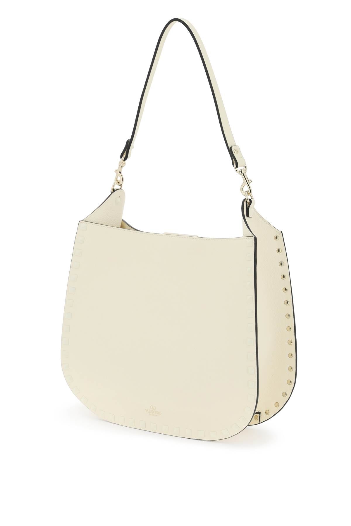 Valentino Garavani Rockstud Hammered Leather Hobo Bag image 1