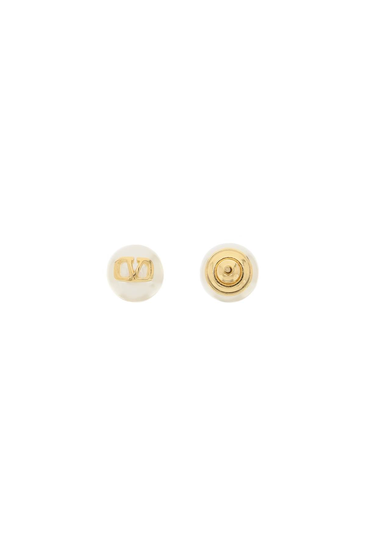 Valentino Garavani VLogo Gold-Finish Bead Earrings image 2