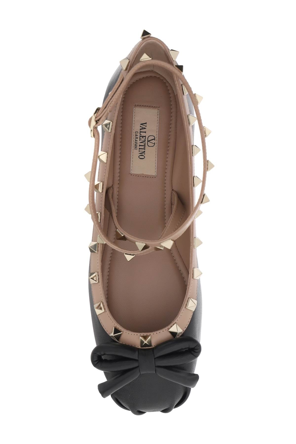 Valentino Garavani silk rockstud ballet flats image 1