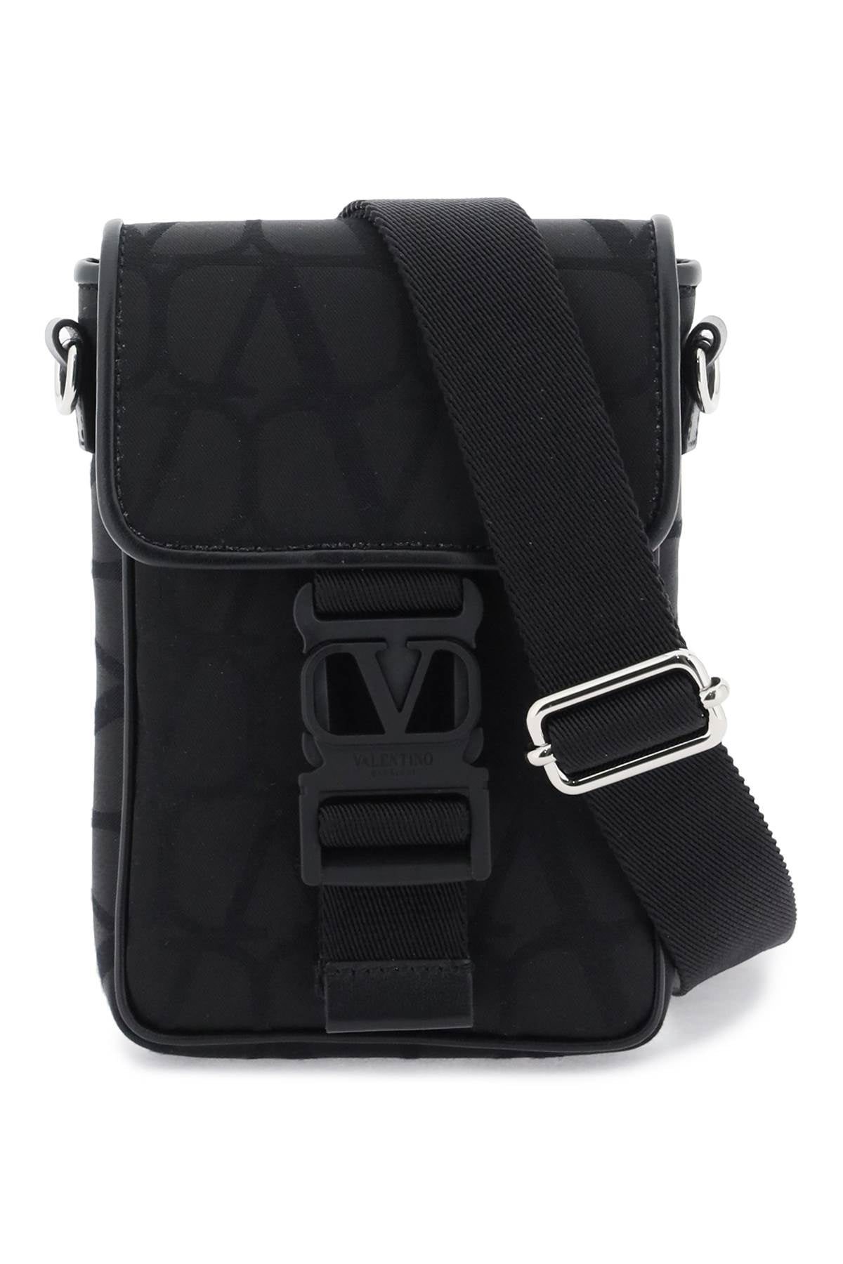 Valentino Garavani Iconographe Mini Crossbody Bag in Black Canvas image 0