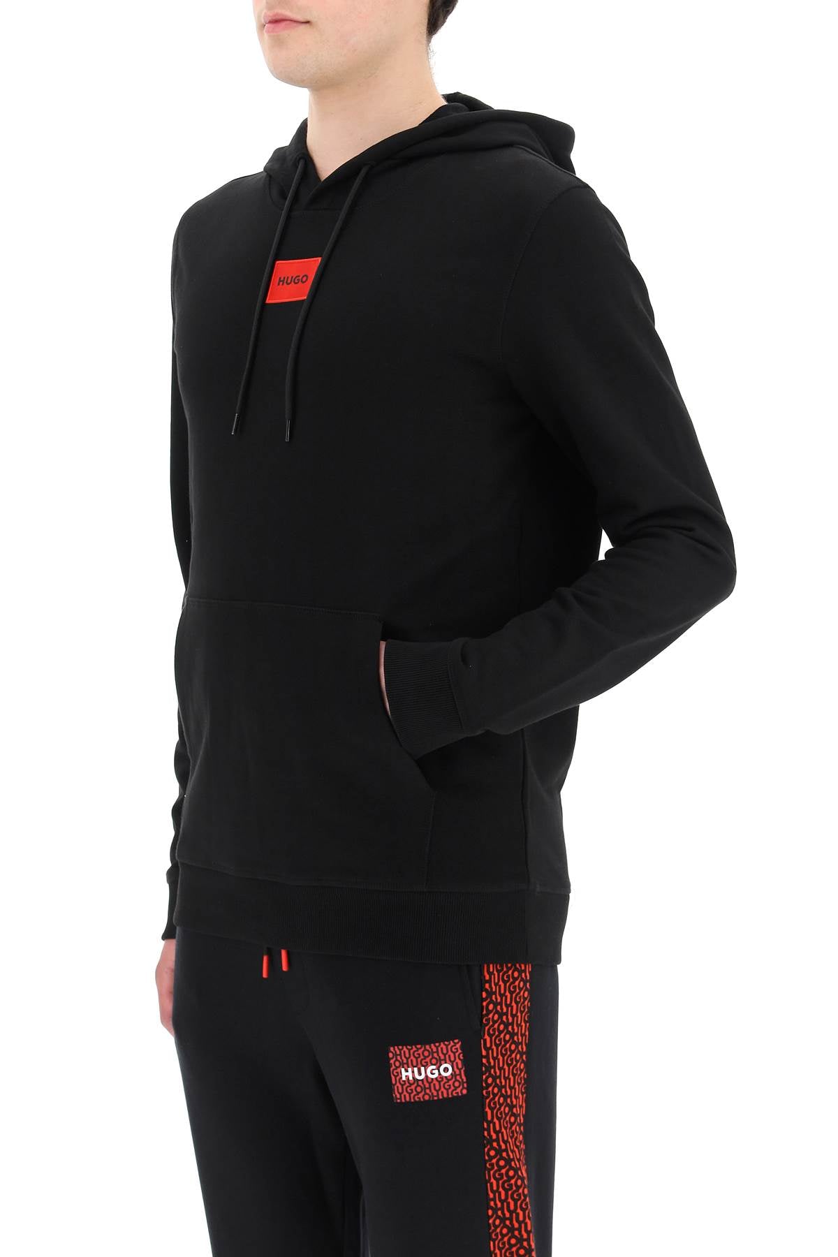 Hugo Logo Patch Hoodie for Men image 3