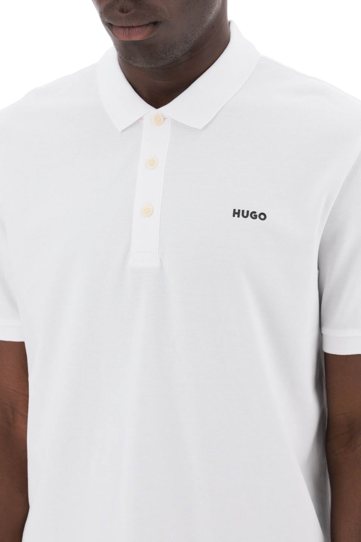 Hugo Boss Donos Cotton Pique Polo Shirt for Men image 3