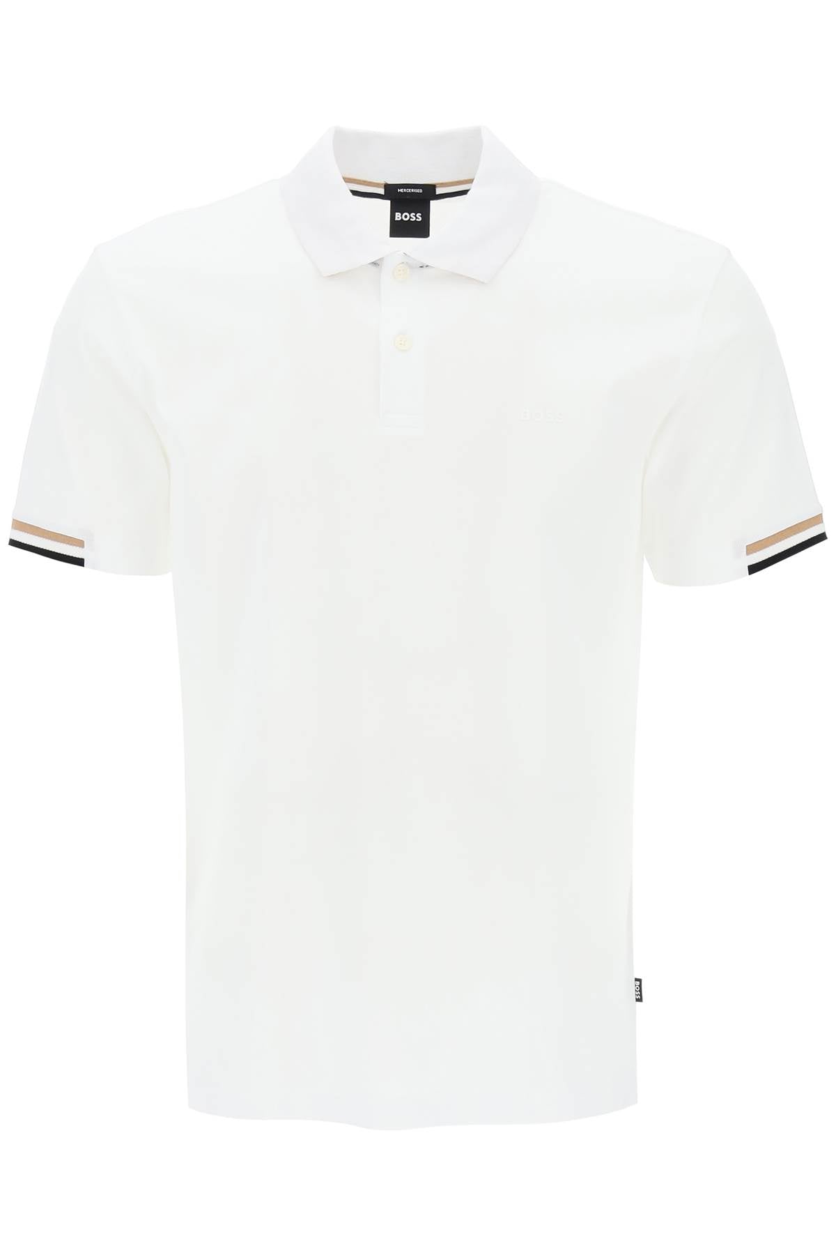 Boss parlay polo shirt with stripe detail image 0