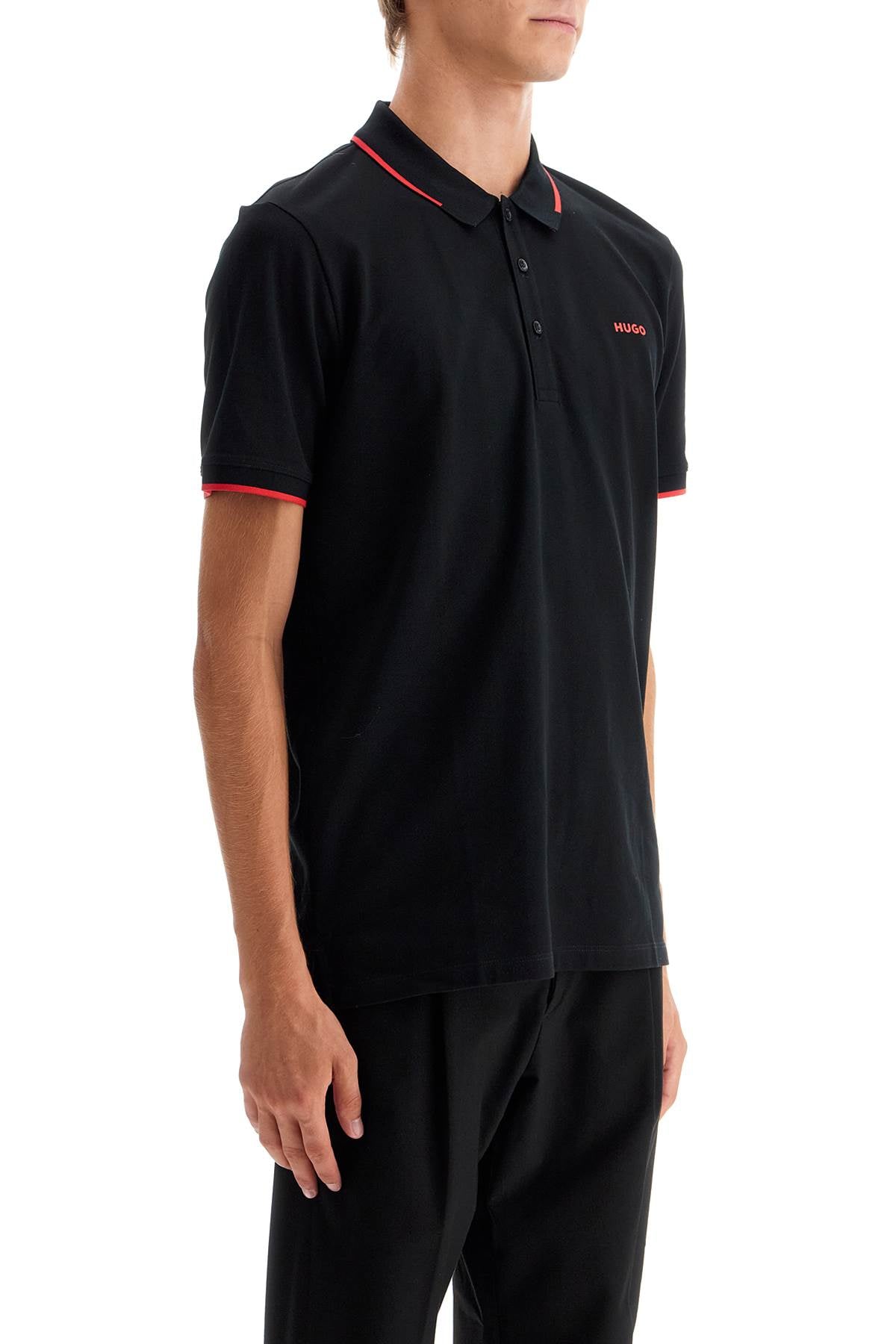 Hugo slim fit piqué polo shirt image 1