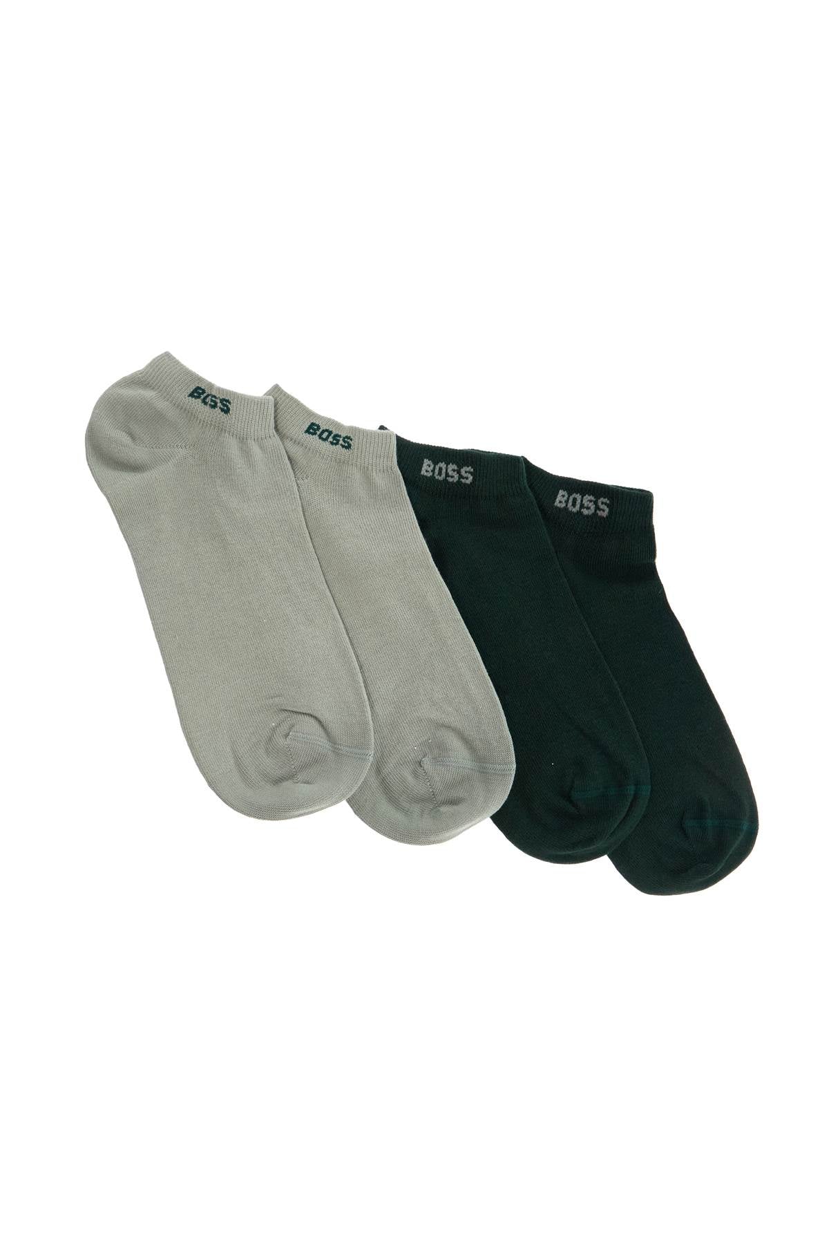 Boss light and dark green slim fit socks set of 2 cotton comfort image 0