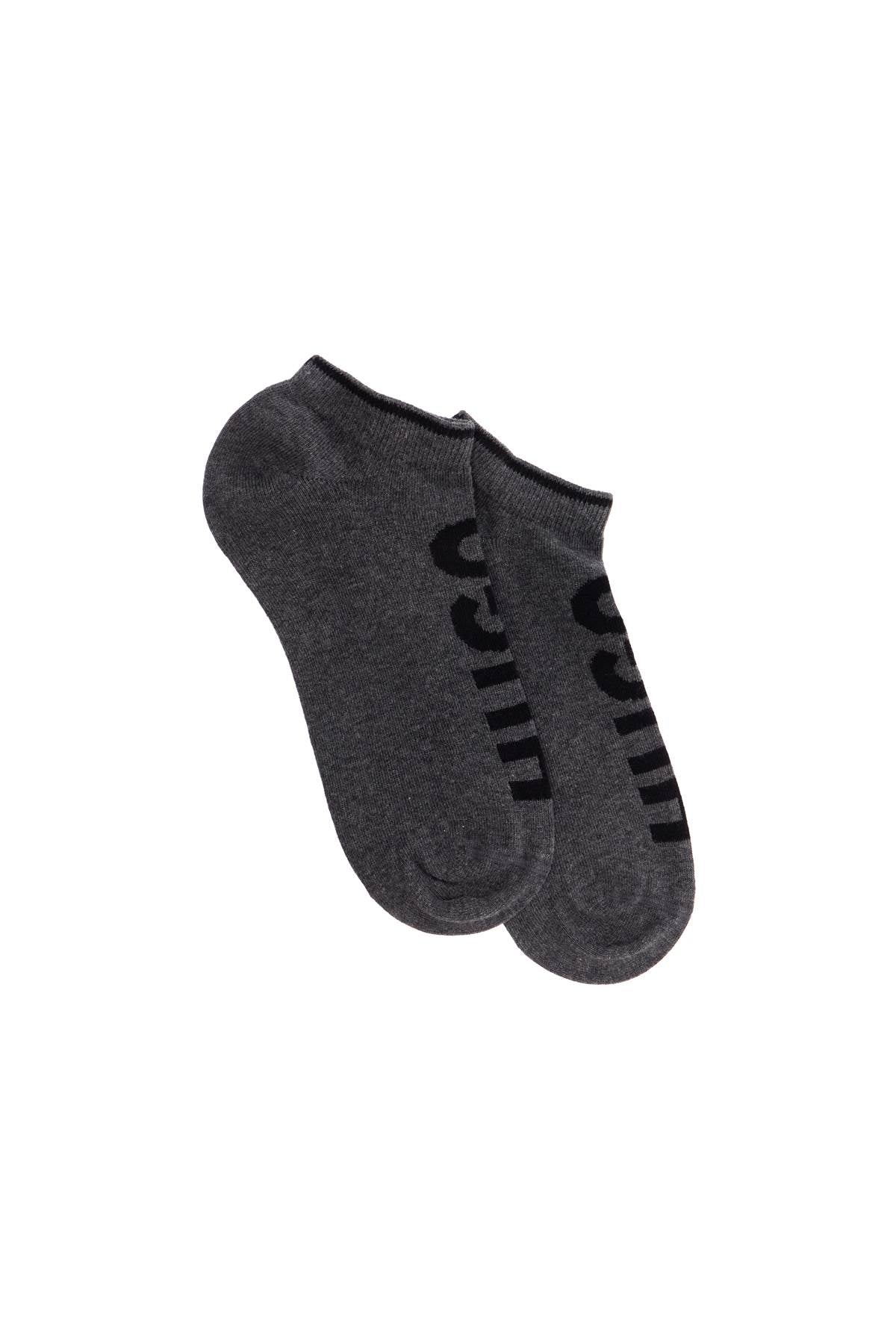 Hugo medium grey breathable slim fit socks with logo image 2