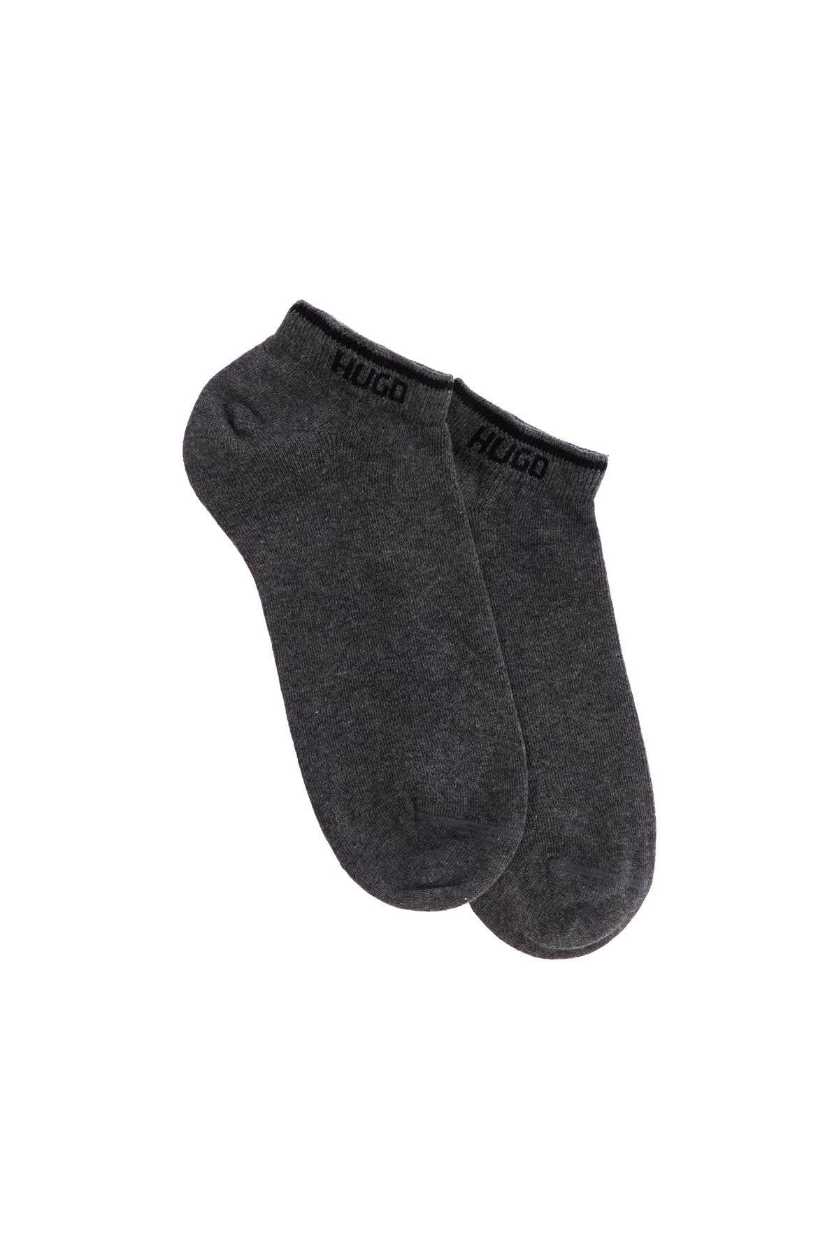 Hugo medium grey breathable slim fit socks with logo image 1