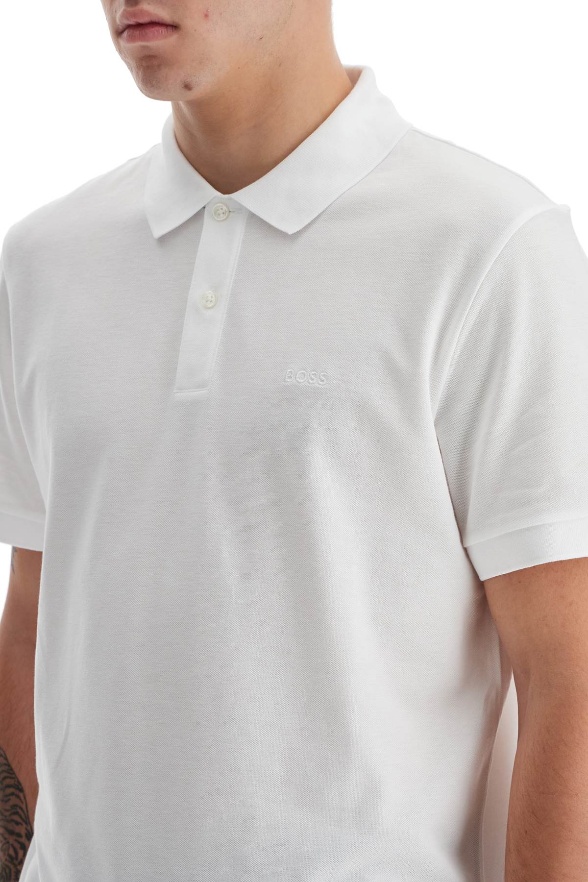 BOSS Organic Cotton Pique Polo Shirt for Men image 3