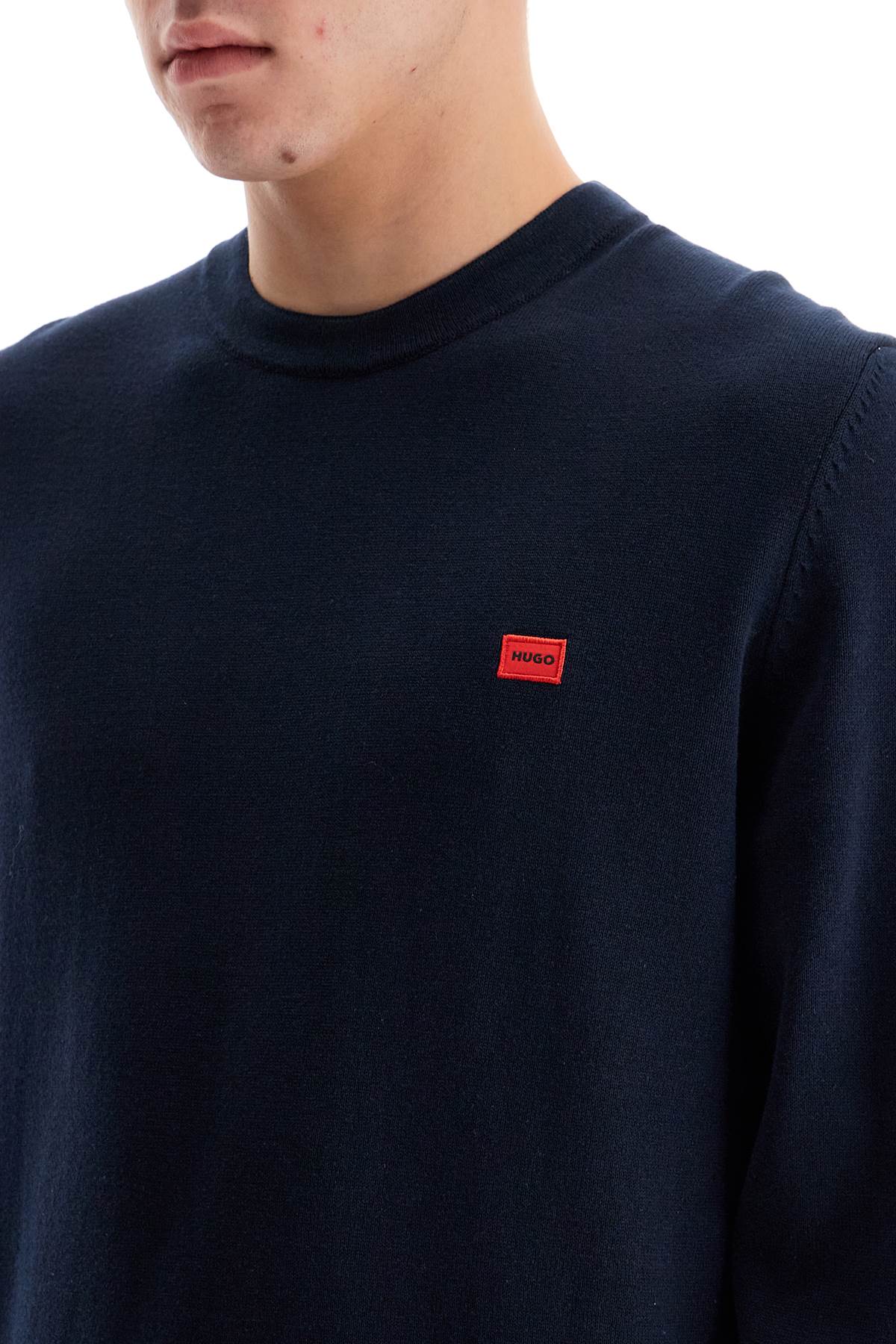 Hugo Cotton San Cassius Pullover - Classic Crew Neck image 3