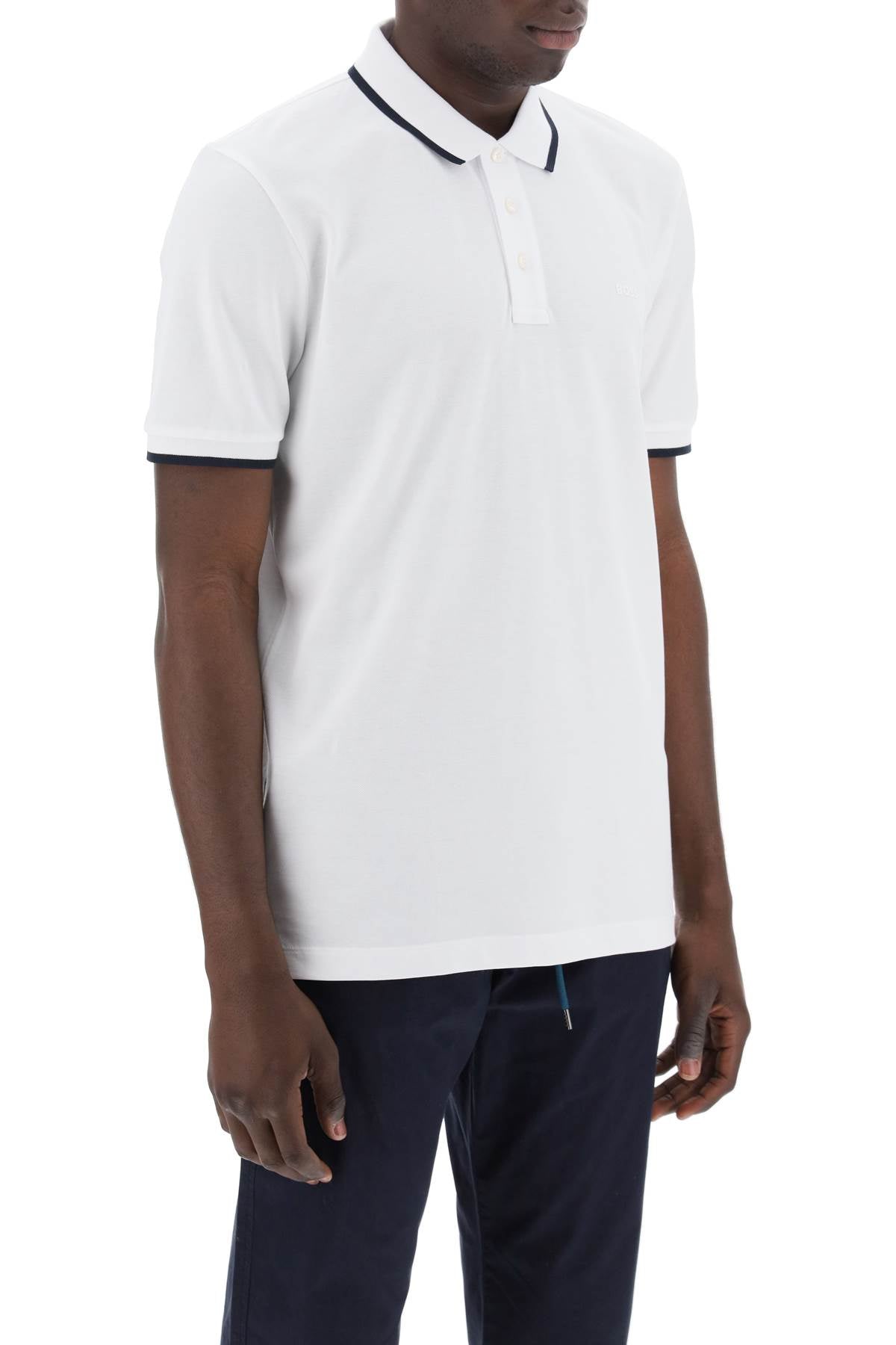 Boss polo shirt with contrasting edges image 1