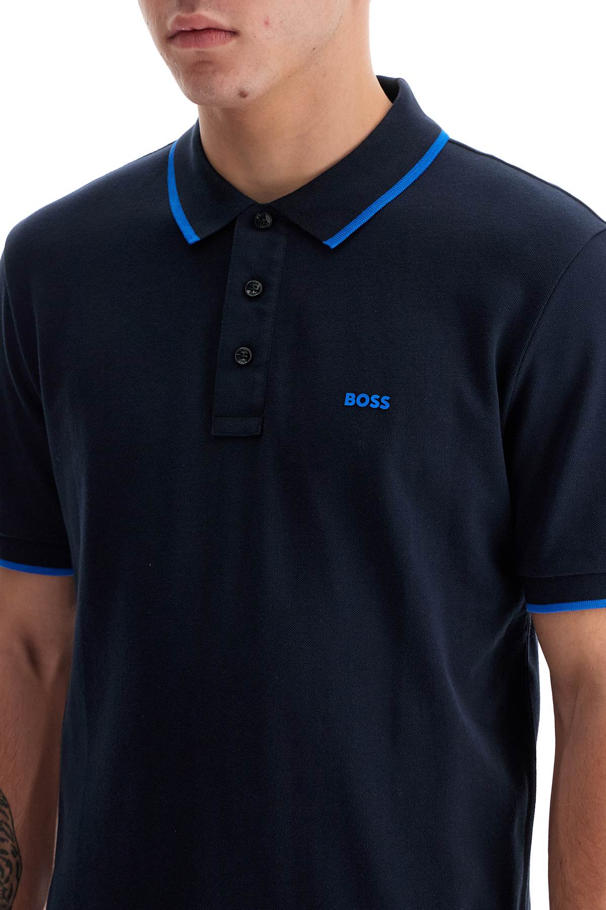 Boss Contrast Trim Parlay Polo Shirt image 3