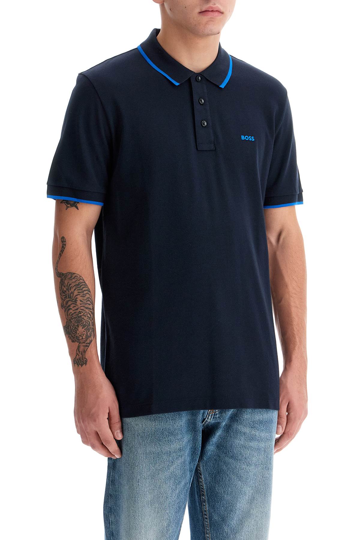 Boss Contrast Trim Parlay Polo Shirt image 1