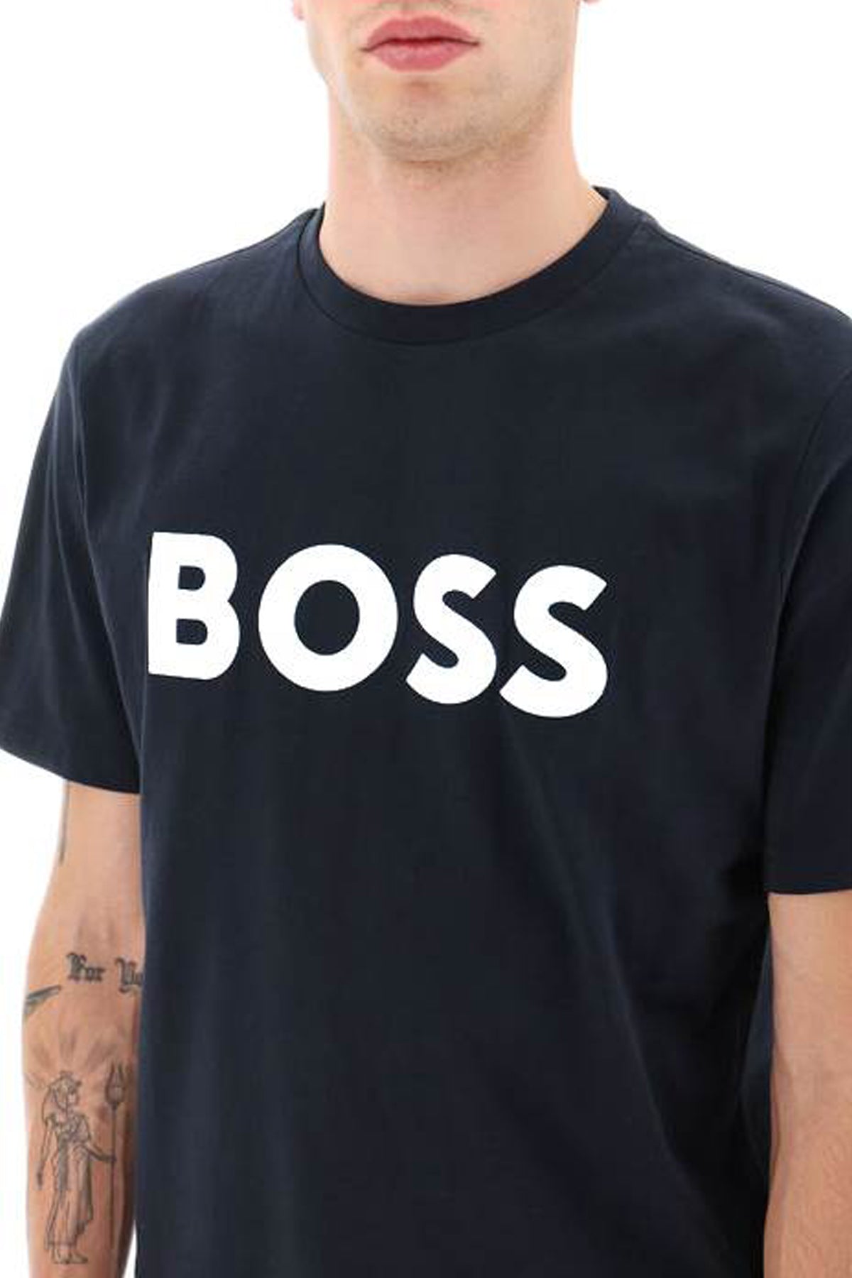 Boss Tiburt 354 Logo Print T-Shirt: Regular Fit, Short Sleeves image 3