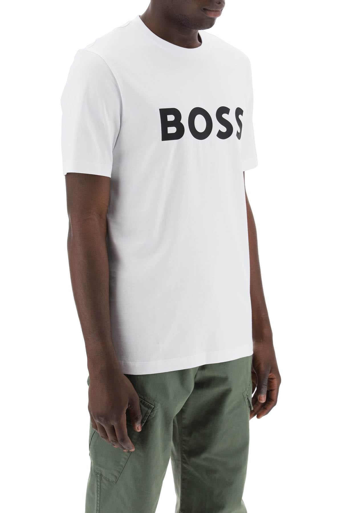 Boss Tiburt 354 Logo Print T-Shirt: Regular Fit, Short Sleeves image 1