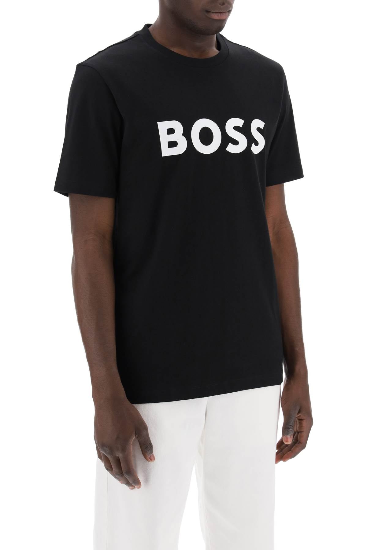 Boss tiburt 354 logo print t-shirt image 1