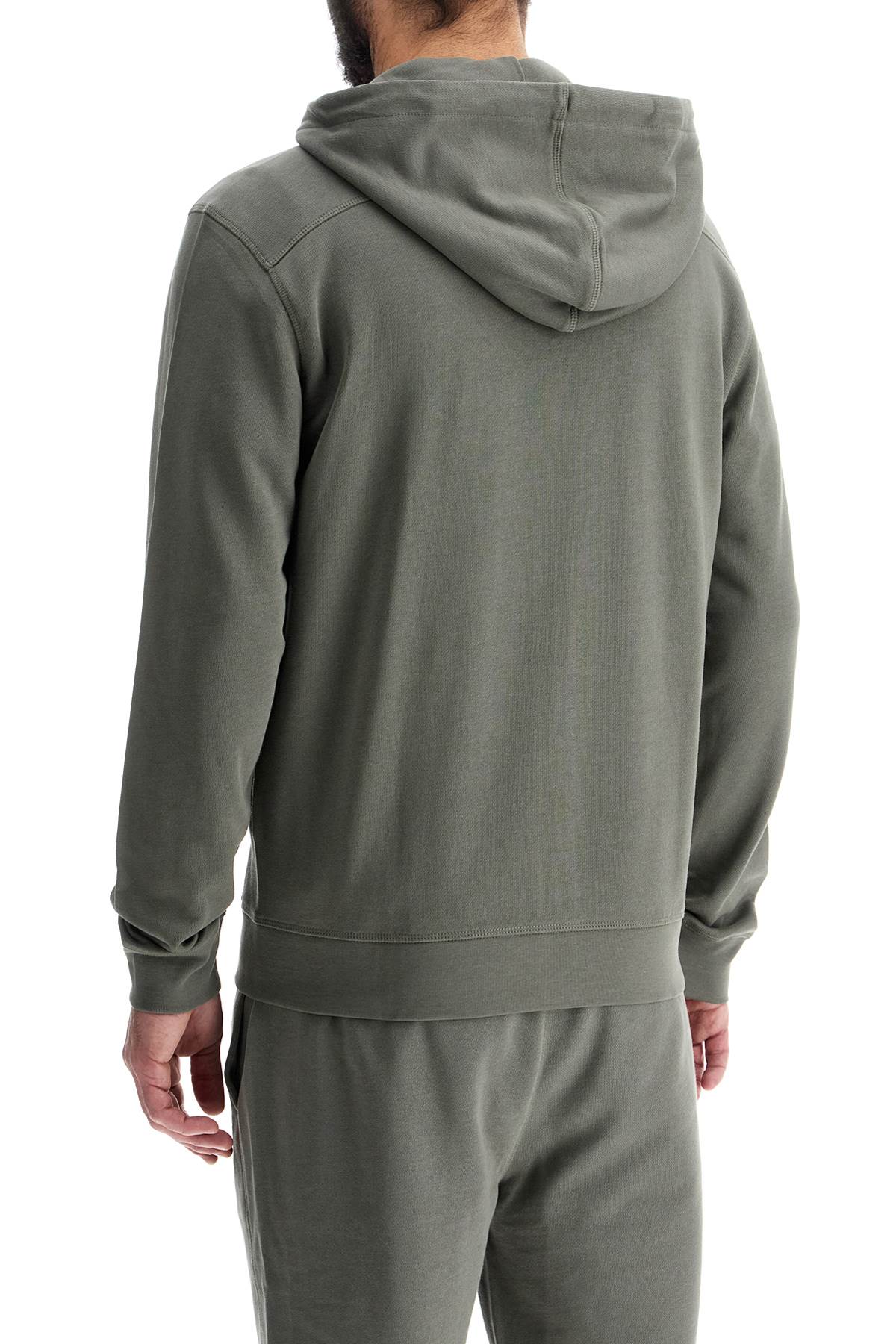 Boss regular fit gray zip-up hoodie image 2