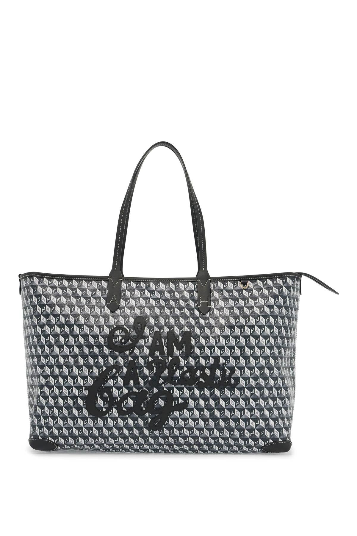 Anya Hindmarch i am a plastic bag zipped motif tote bag image 0