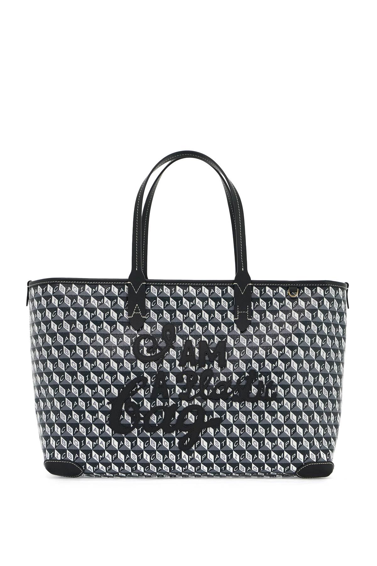 Anya Hindmarch i am a plastic bag zipped motif tote bag image 0