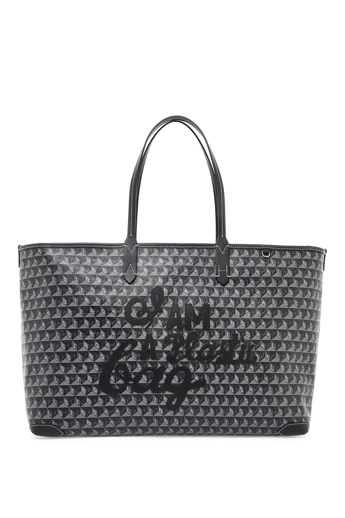 Anya Hindmarch i am a plastic bag zipped motif tote bag image 0