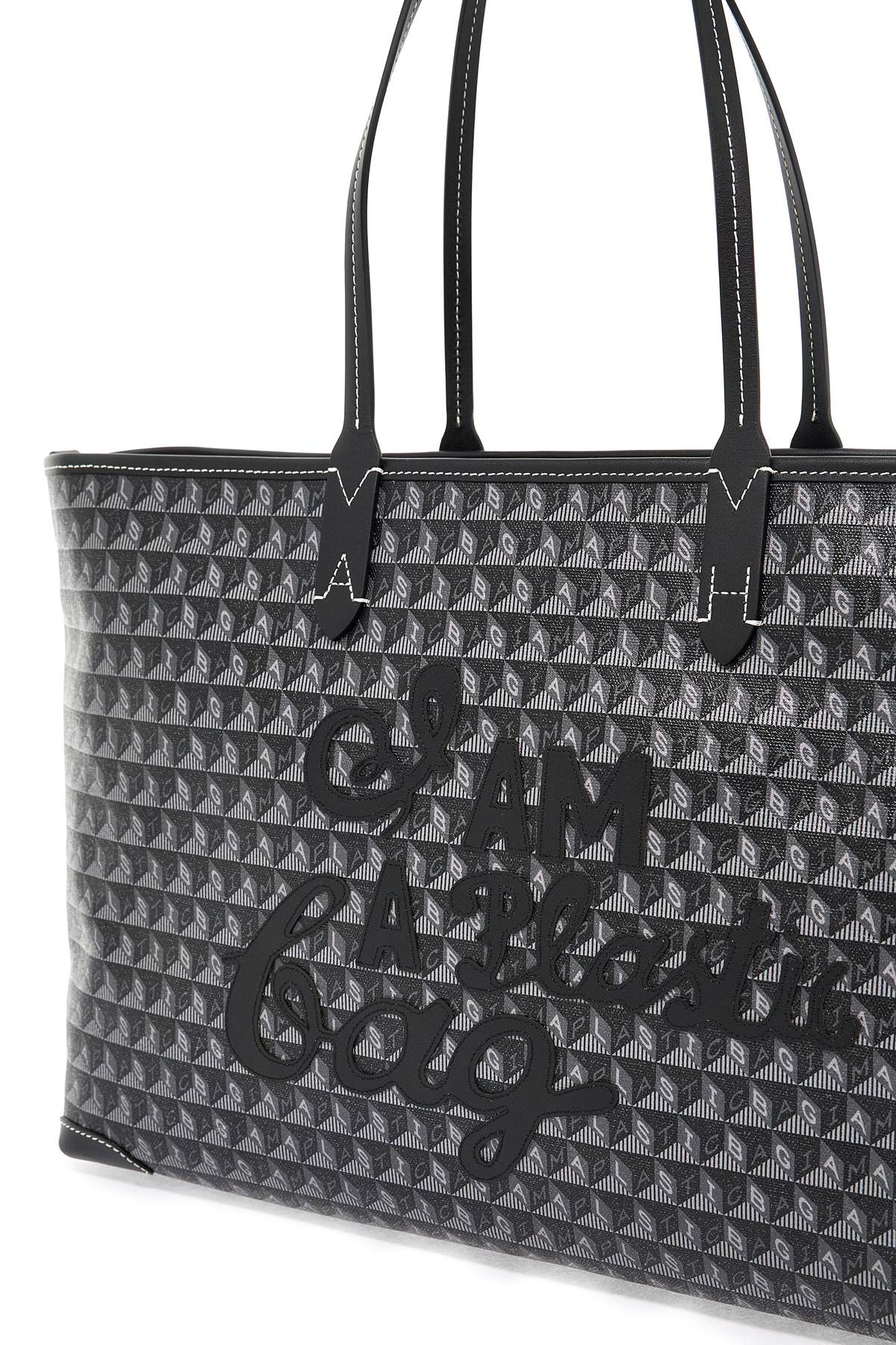 Anya Hindmarch i am a plastic bag zipped motif tote bag image 2