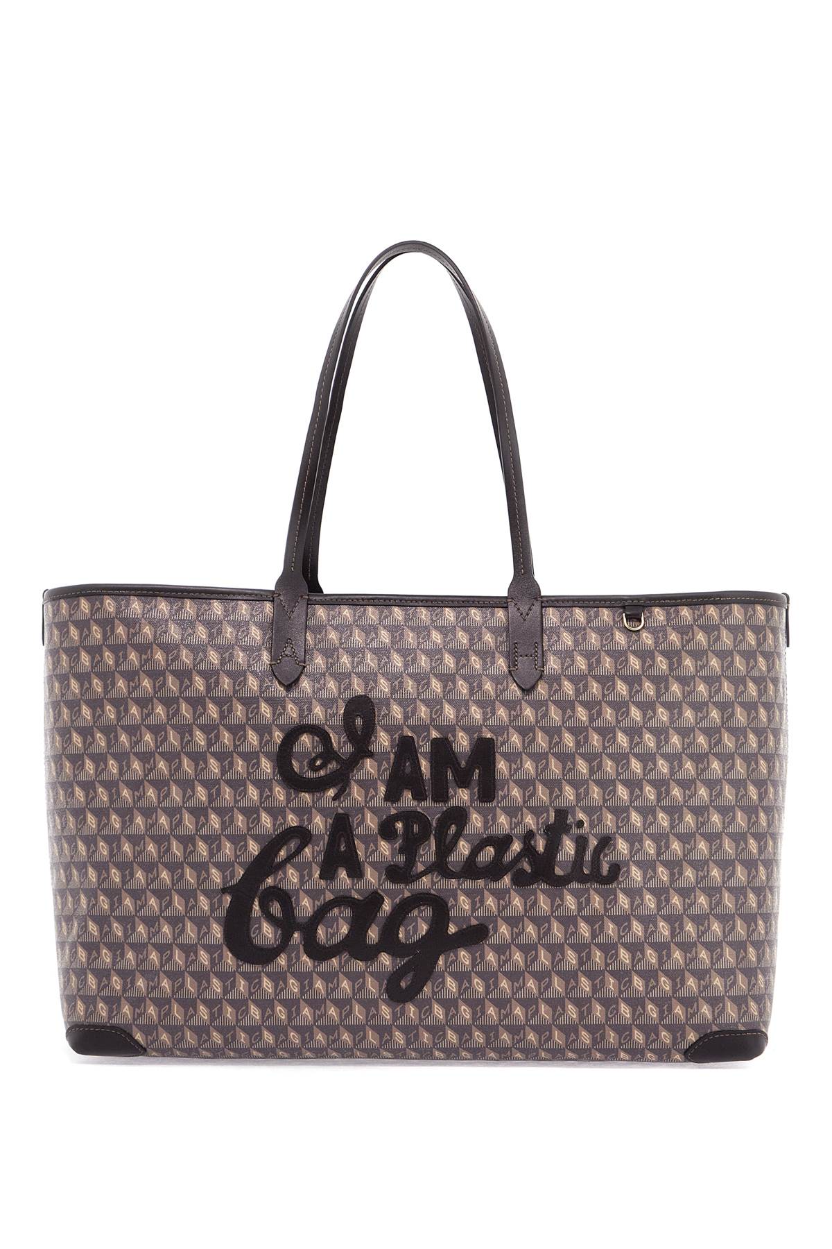 Anya Hindmarch i am a plastic bag zipped motif tote bag image 0