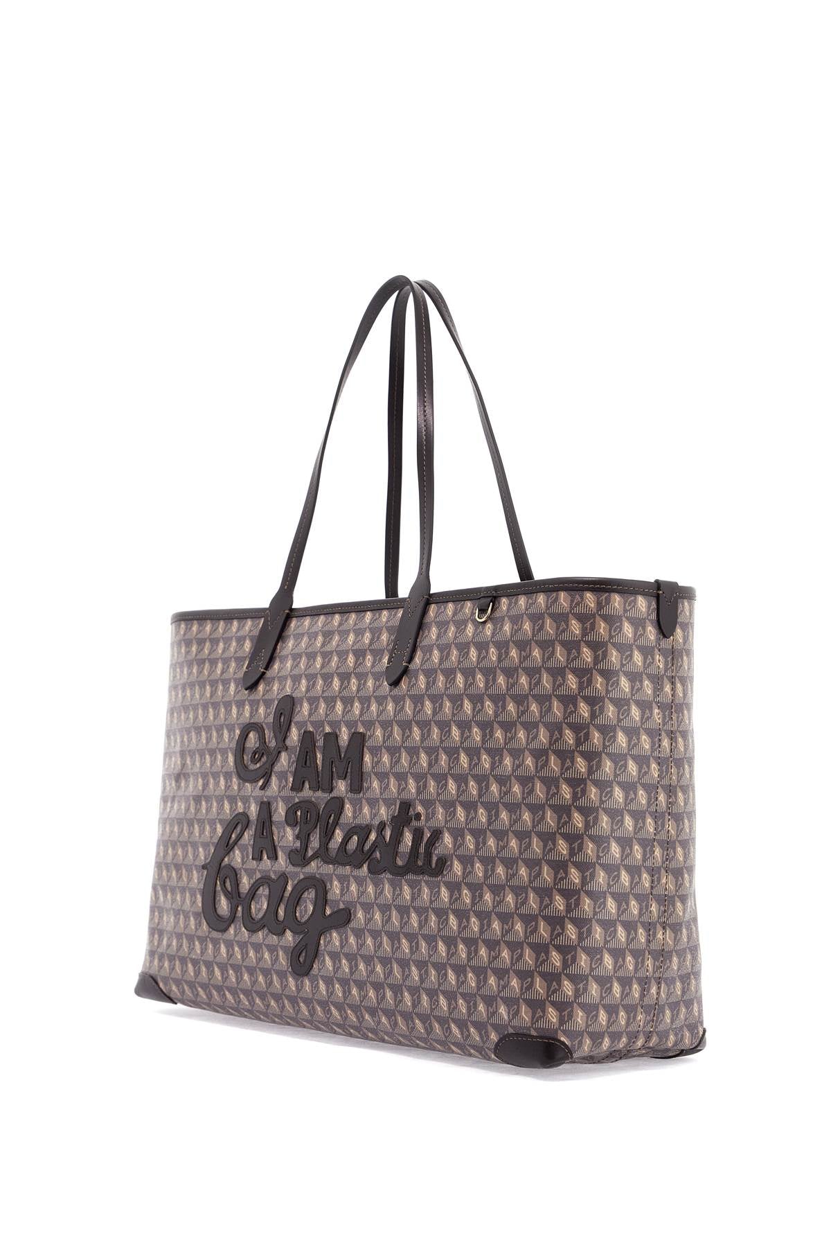 Anya Hindmarch i am a plastic bag zipped motif tote bag image 2