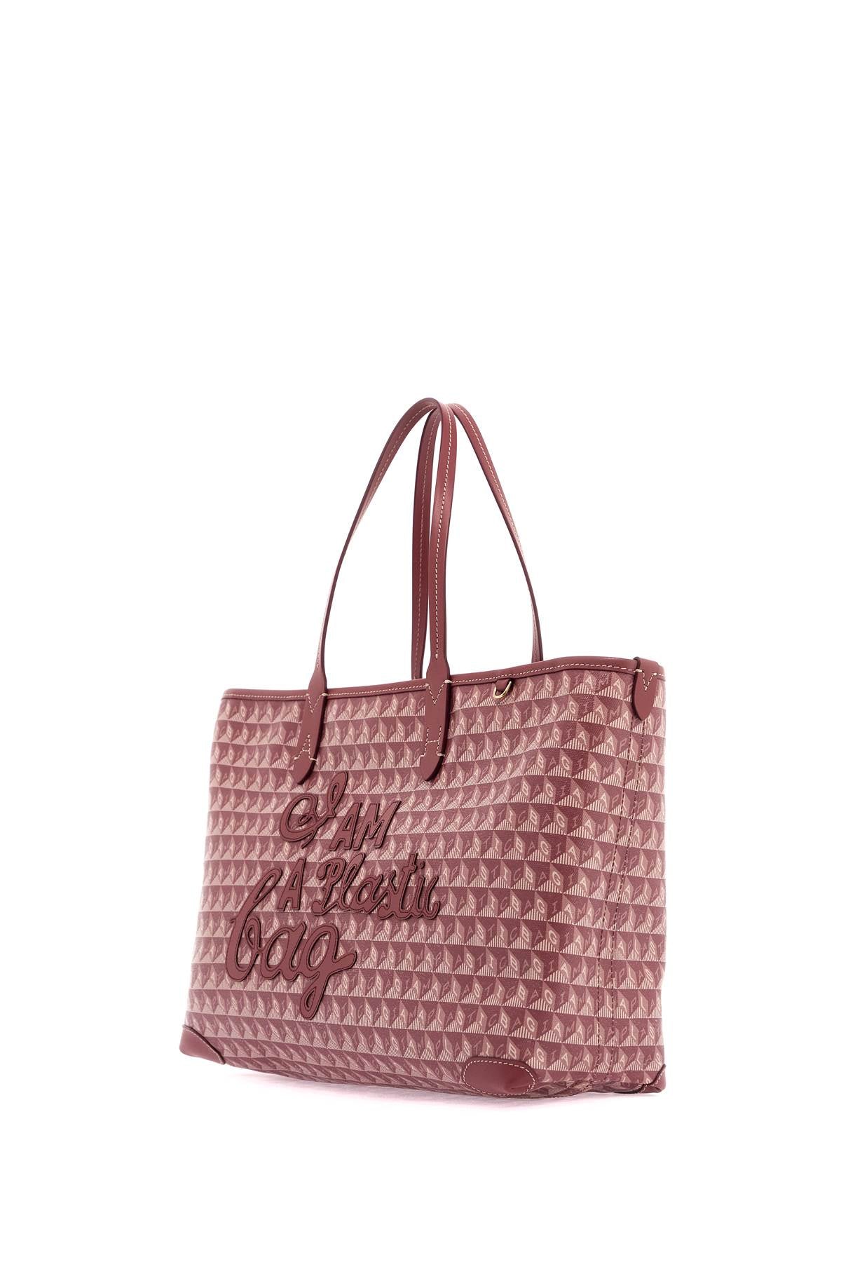 Anya Hindmarch i am a plastic bag zipped motif tote bag image 2